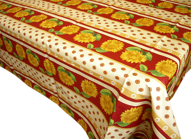 French coated tablecloth (SOLEIHAS. red) - Click Image to Close